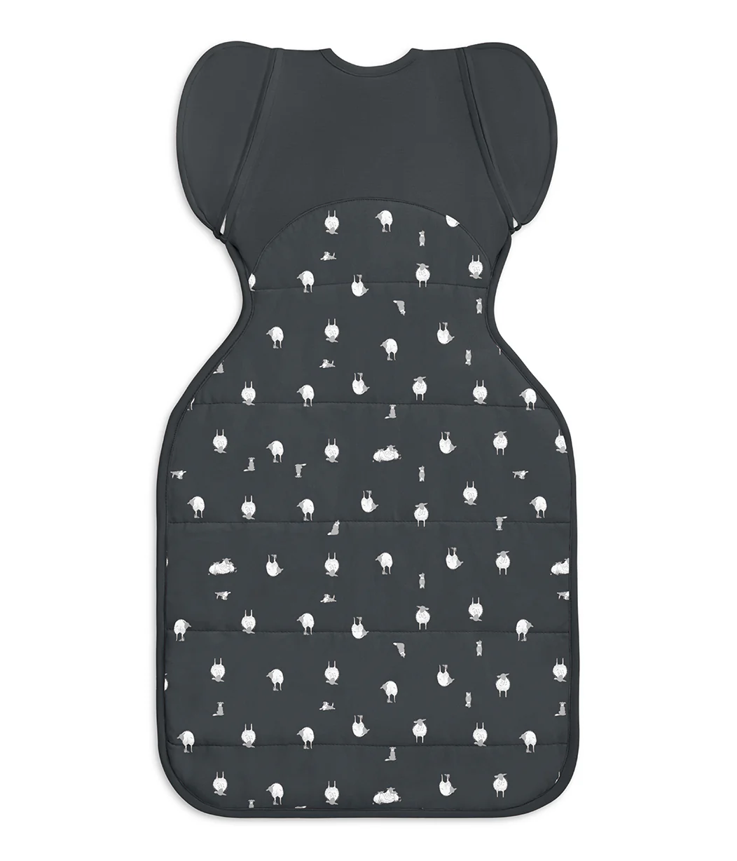 Swaddle Up™ 2-in-1 Transition Bag 2.5 TOG Organic Cotton/Merino Wool Charcoal Lamb's Best Friend - Image 3